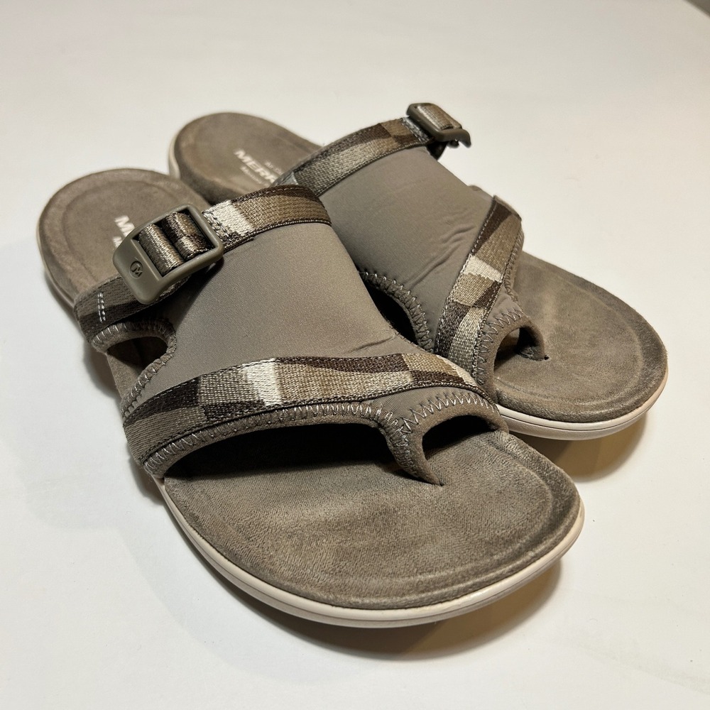 Merrell Terran 3 Cush Slide Sandals Brindle Brown Womens 8 J0041486